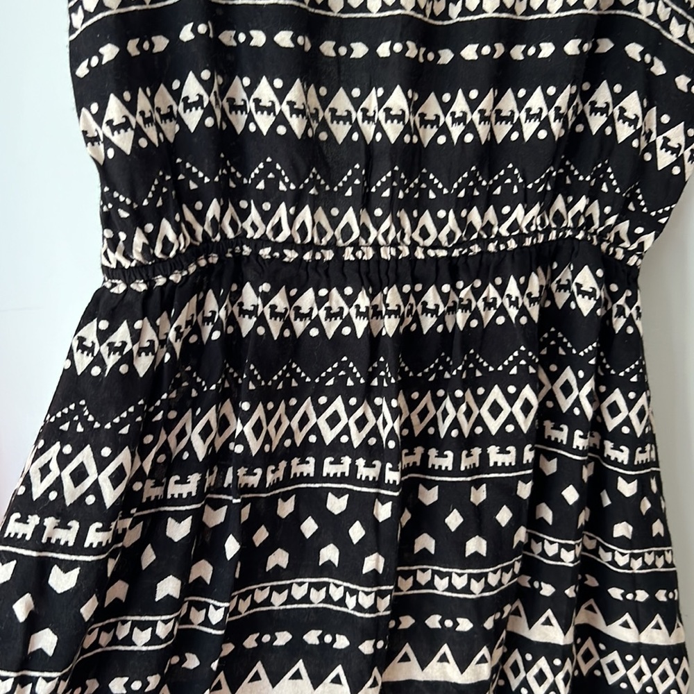 Patrons of Peace Smocked Waist Mini/Midi Dress Medium - Picture 4 of 12